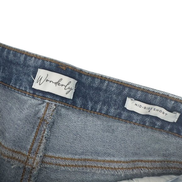Wonderly Womens Mid-Rise Denim Shorts Size 6 Frayed Hem - Picture 10 of 10